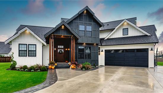 Modern Farmhouse with Stunning Covered Front Entry